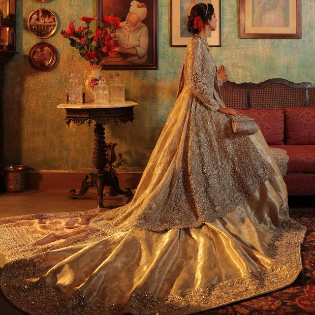 Buy Royal Long Tail Lehenga Gown Pakistani Bridal Dress Texas