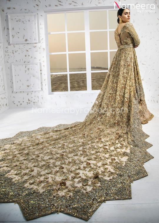 Long Trail Frock Pakistani Bridal Dress