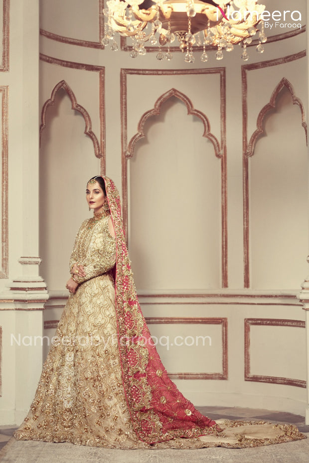 Long Trail Pakistani Bridal Maxi Dress