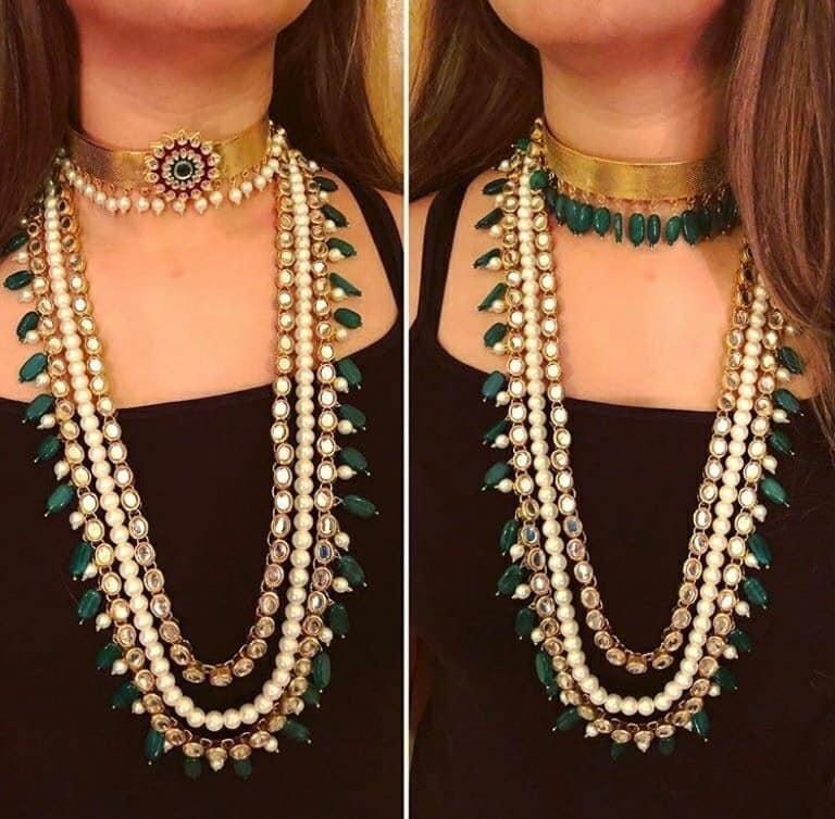 Long Rani Haar Necklace With Pearls