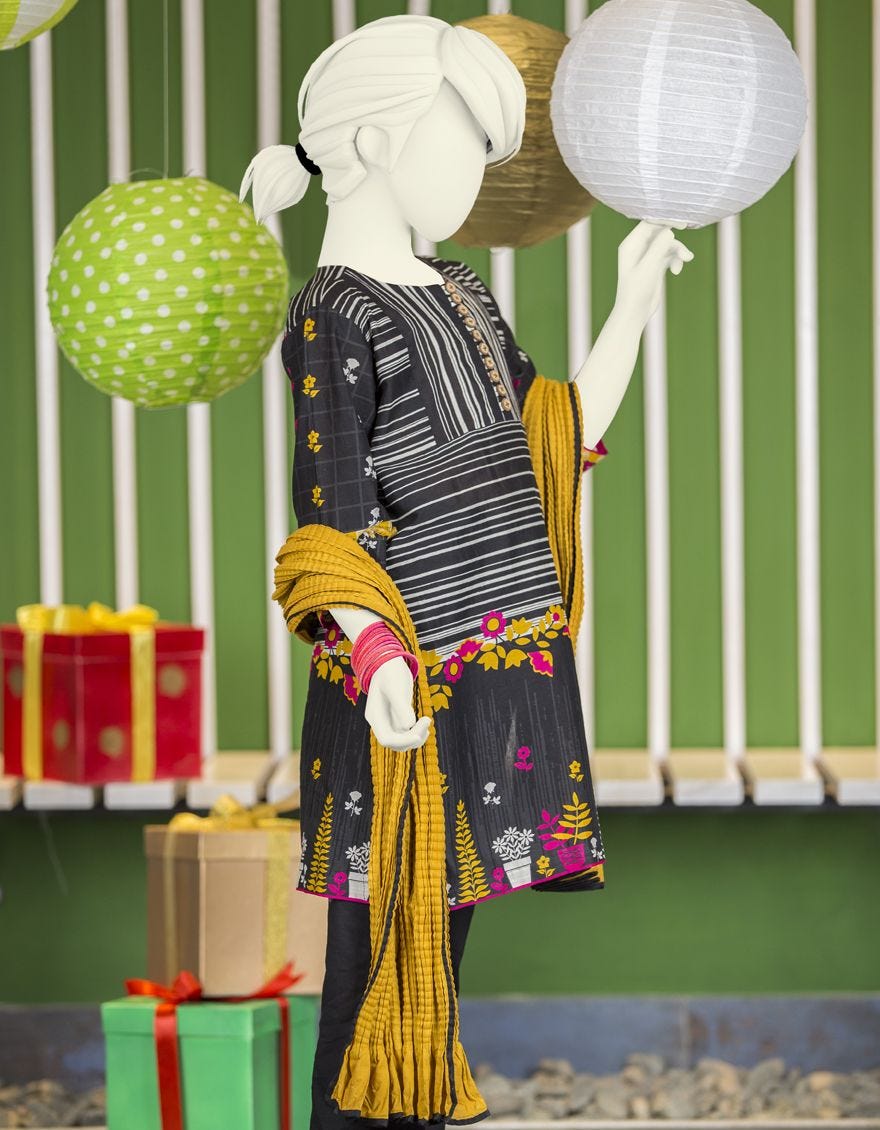 Purchase this baby girl Eid clothes in USA from us Nameera by Farooq