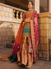 Luxury Bridal Indian Dress in Gharara Kameez