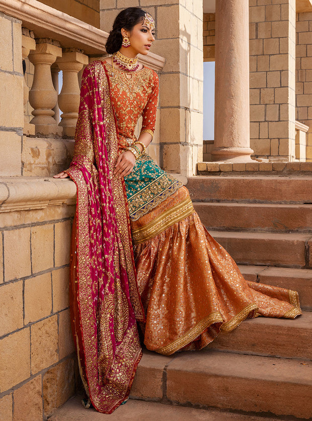 Luxury Bridal Indian Dress in Gharara