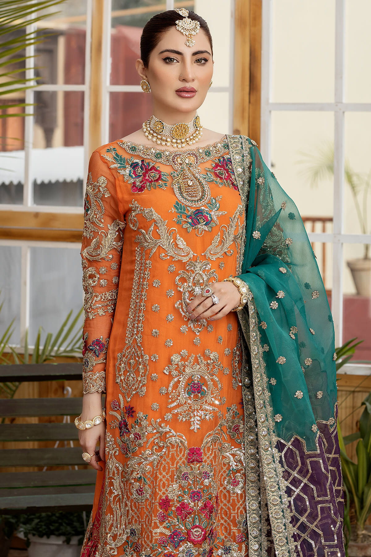 Luxury Embroidered Pakistani Party Dress Long Kameez Gharara Suit — free download