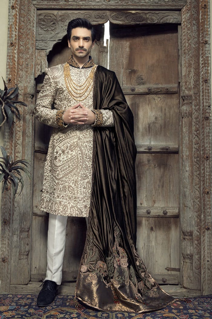 Luxury Groom Sherwani for Wedding Online Nameera by Farooq