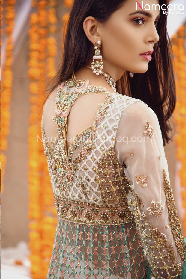 Luxury Pakistani Clothes for Wedding Online 2021 Backside View