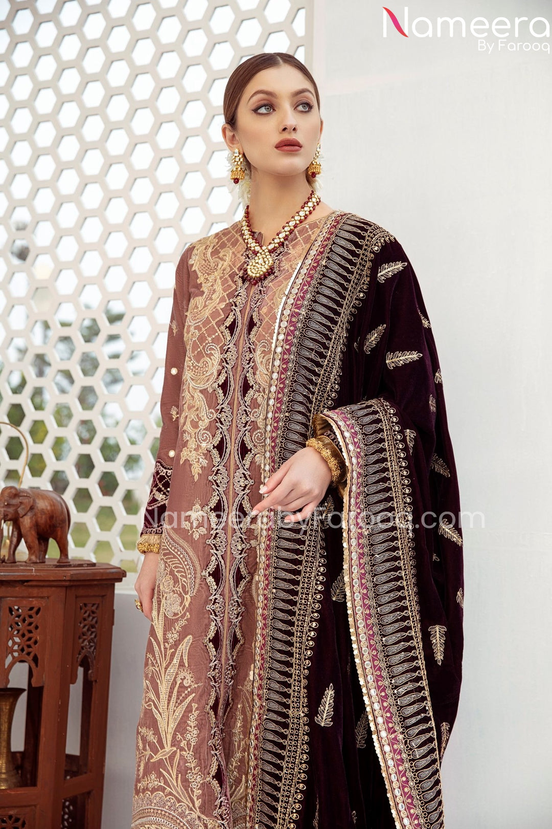 Luxury Pakistani Wedding Wear Salwar Kameez online]