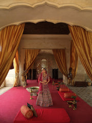 Magenta Lehenga Choli Pakistani Bridal Dress