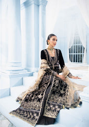 Magnificent Gown Dress Pakistani in Black Color 2021
