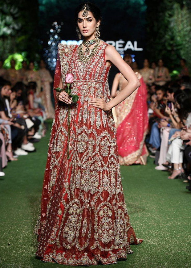 Pakistani Custom Sleeved Bridal Dress