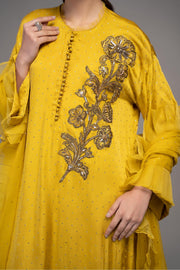 Maria B Pakistani Kameez Salwar Suit Classical Yellow Party Dress 2023