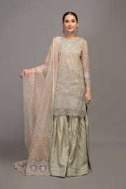 Maria B Pakistani Salwar Kameez Suit in Classical Grey Shade Party Wear