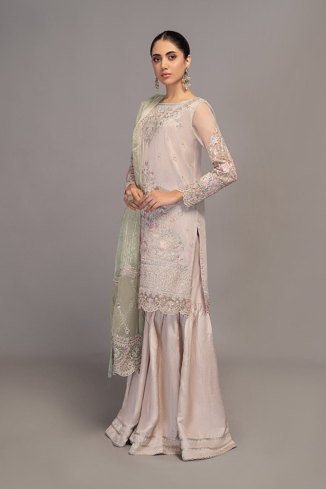 Maria B Pink Embroidered Kameez Salwar Suit Party Wear 2023