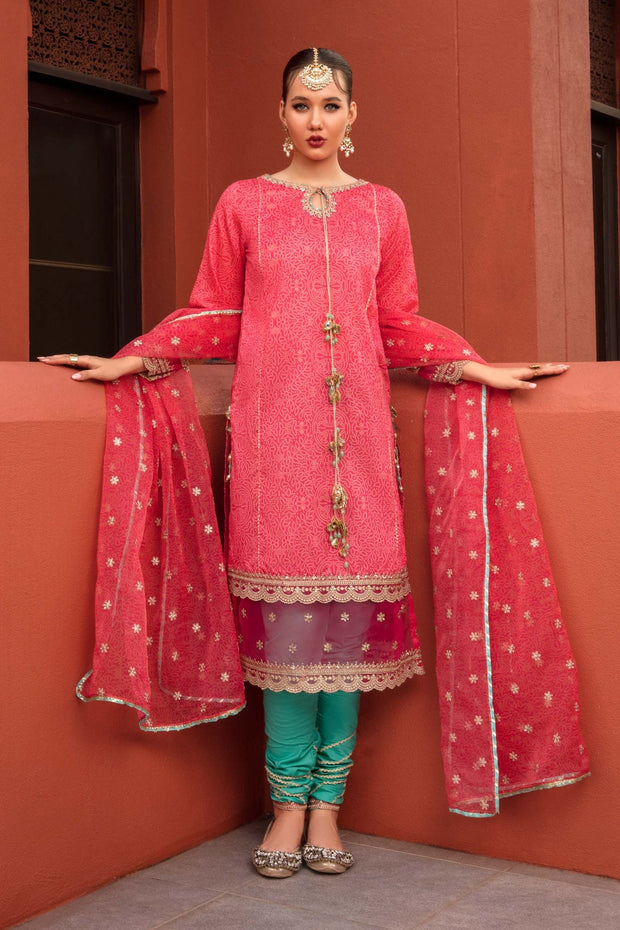 Maria B Traditional Pakistani Kameez Salwar Suit Silk Party Dress