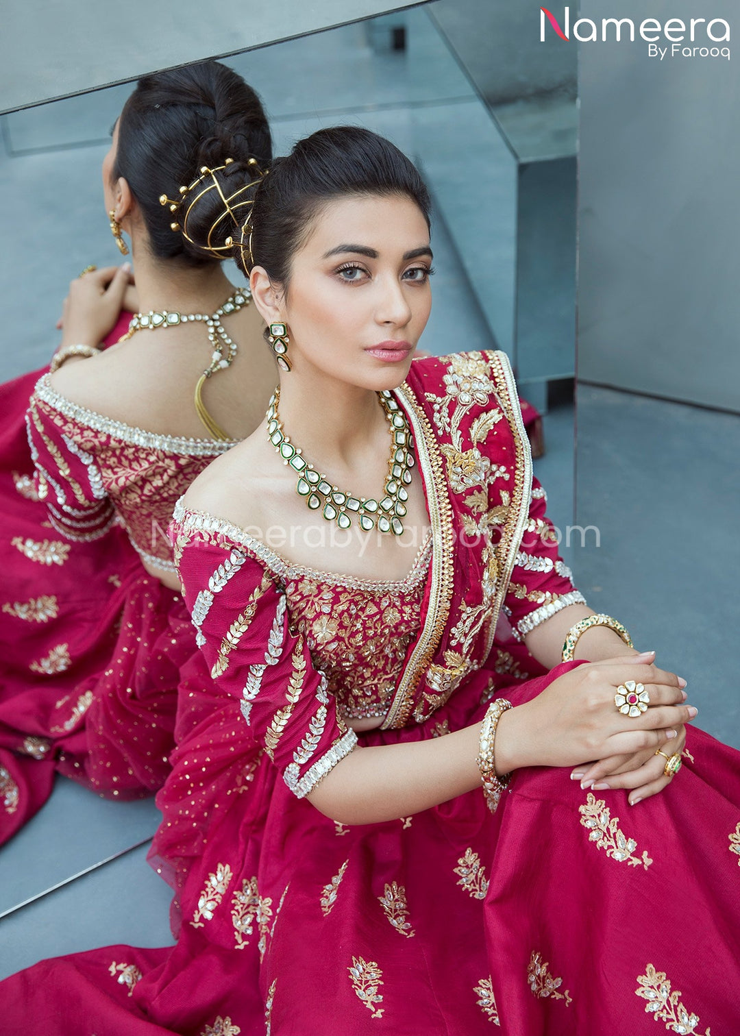 Maroon Bridal Dress Online