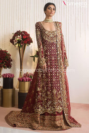 Maroon Bridal Dress