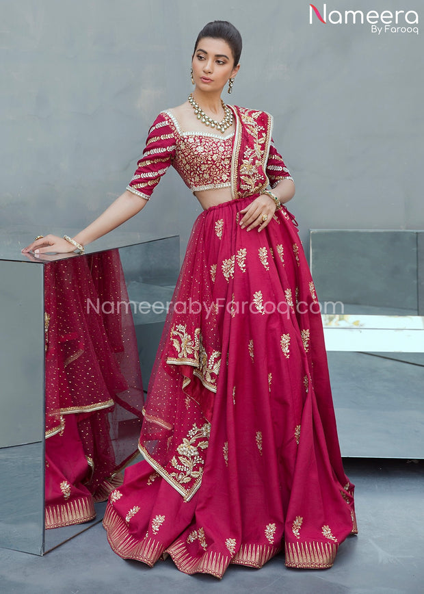 Maroon Bridal Dress