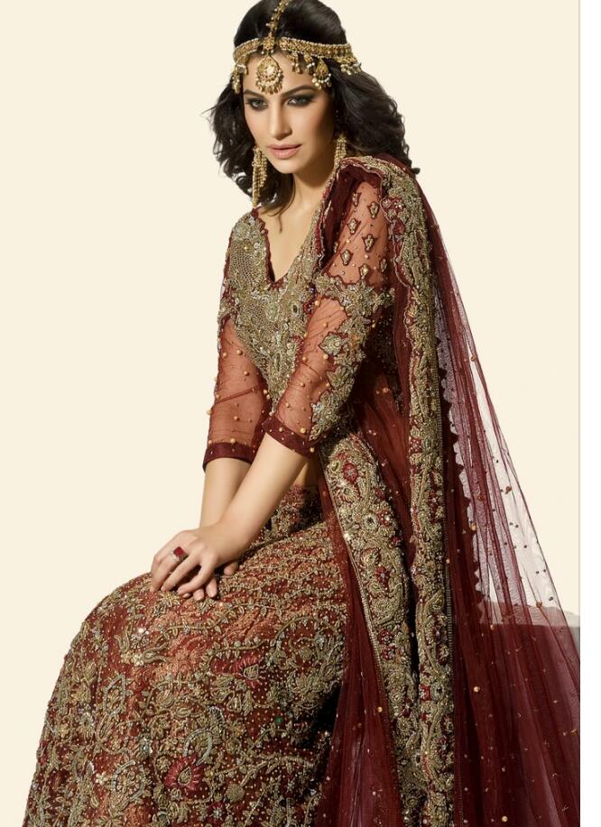 Maroon Bridal Lehnga Choli for Wedding #N7063