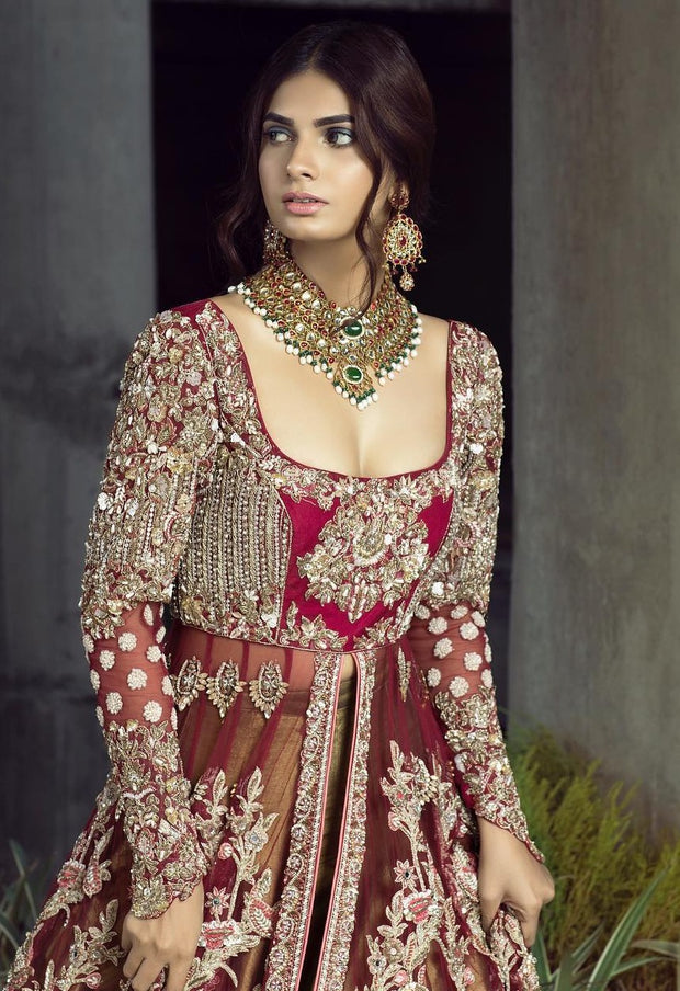 Maroon Indian Bridal Gown Lehenga 2022 