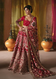 Maroon Lehenga Bridal Choli Pakistani Wedding Dresses