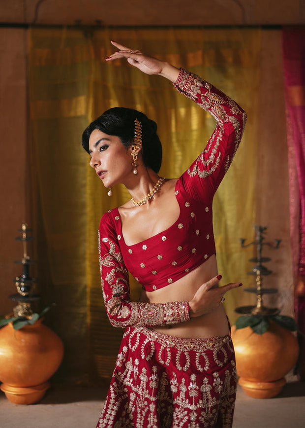 Maroon Lehenga Bridal Choli 