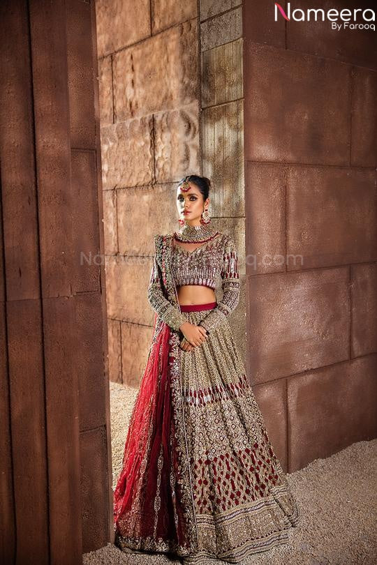 Maroon Lehenga for Bridal 