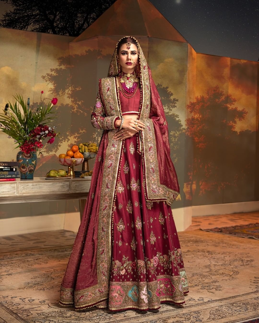 Maroon Pakistani Bridal Lehenga - Royalty for Your Wedding