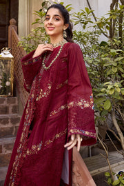 Maroon Pakistani Embroidered Kameez with Trousers Eid Dress 2023