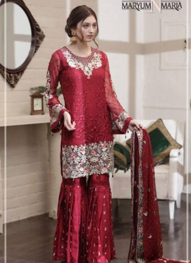 Short Shirt and Gharara Pants by Maryum & Maira Model # C1606