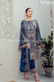 Maryum n Maria Embroidered Chiffon Dress
