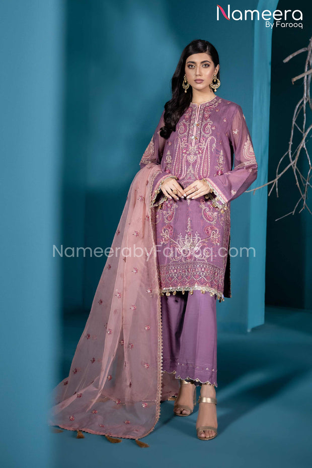 Maryum n Maria Pakistani Lavender Dress