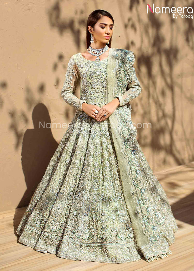 Maxi Dress for Walima with Embroidery Online