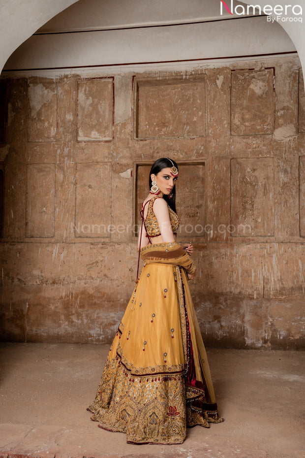 mehndi designer lehnga
