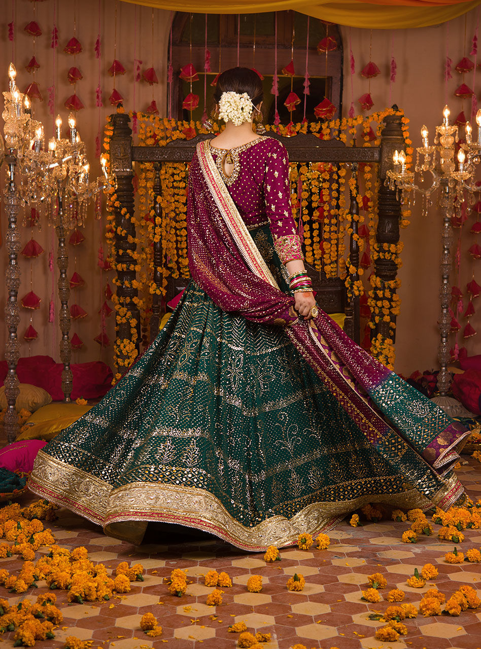 Fashion Bridal Mehndi Lehenga Mehendi Green Bridal Lehenga Set Fashion Bridal Mehndi Lehenga Mehendi Green Bridal Lehenga Set