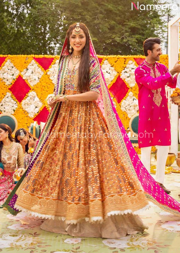 Mehndi Dress for Bride