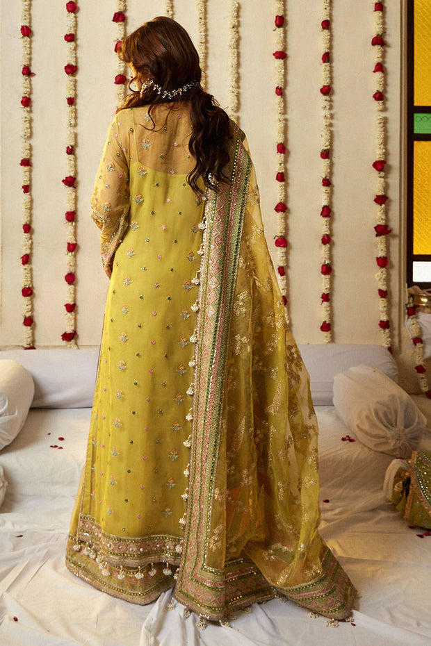 Mehndi Dress in Embellished Kameez Trouser Style
