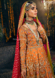 Mehndi Dress for Bridal in Pakistan Online 2021 Close Up View