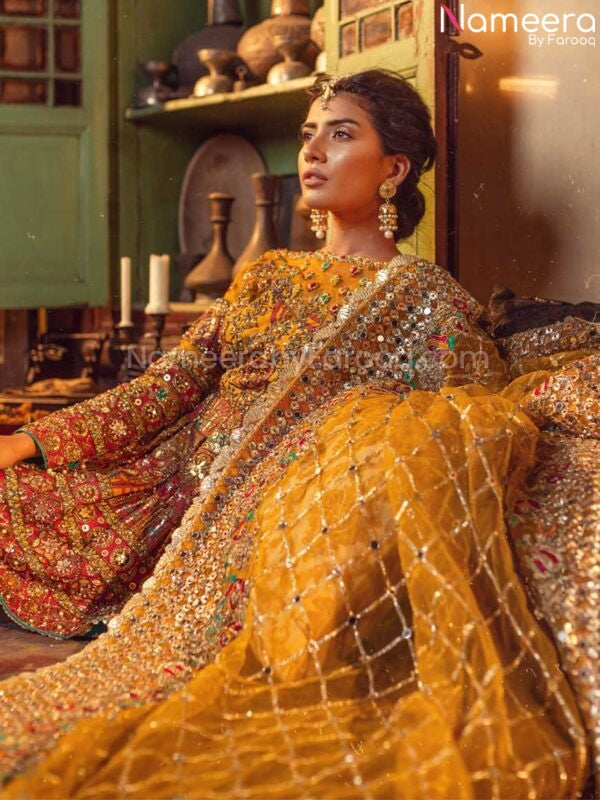 Mehndi Golden Sharara