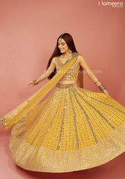 Mehndi Lehenga Choli Bridal Dress