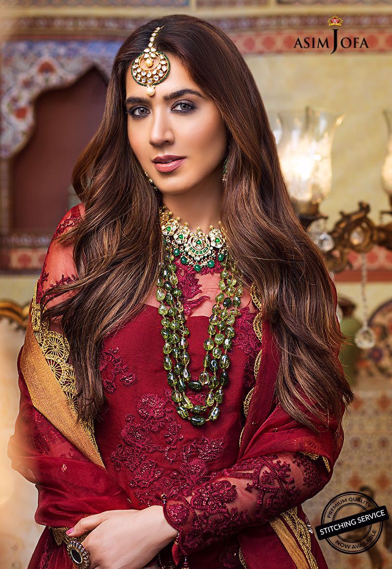 Mehndi Party Lehnga Wear in Maroon Color Close Up