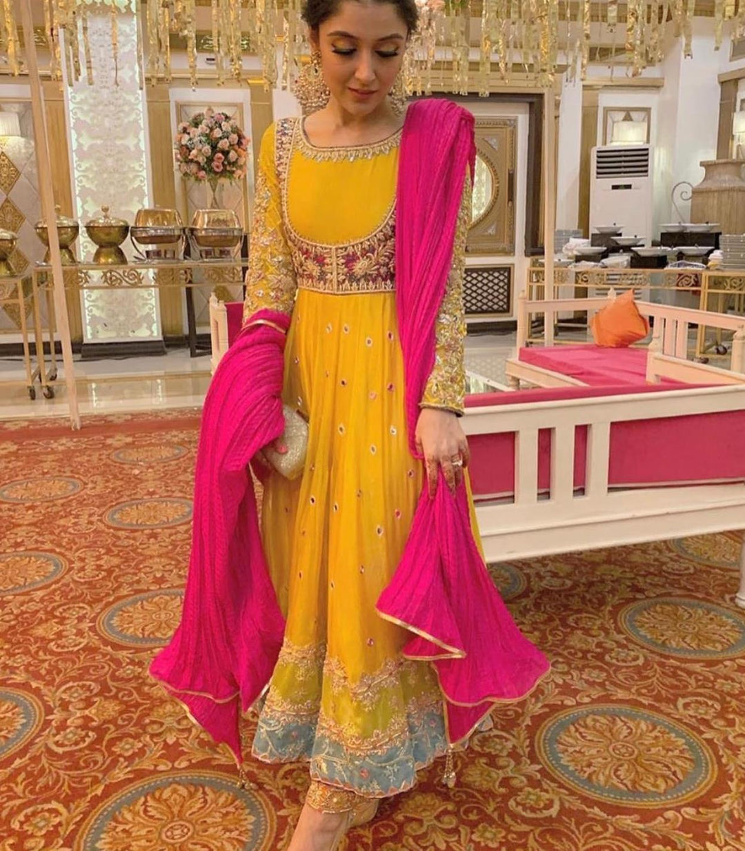 Latest Stylish Anarkali Frock For Mehndi