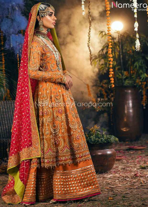 Buy Elegant Mehndi Dress for Bridal in Pakistan Online 2021 Nameera by Farooq Buy Elegant Mehndi Dress for Bridal in Pakistan Online 2021 Nameera by Farooq