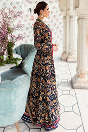 Midnight Blue Embroidered Pakistani Pishwas Eid Dress