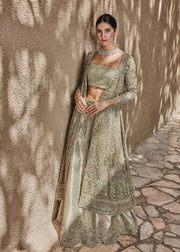 Mint Green Lehenga Choli Bridal Pakistani Wedding Dresses