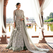 Mint Green Lehenga Gown Pakistani Wedding Dresses