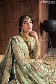 mint green bridal wear