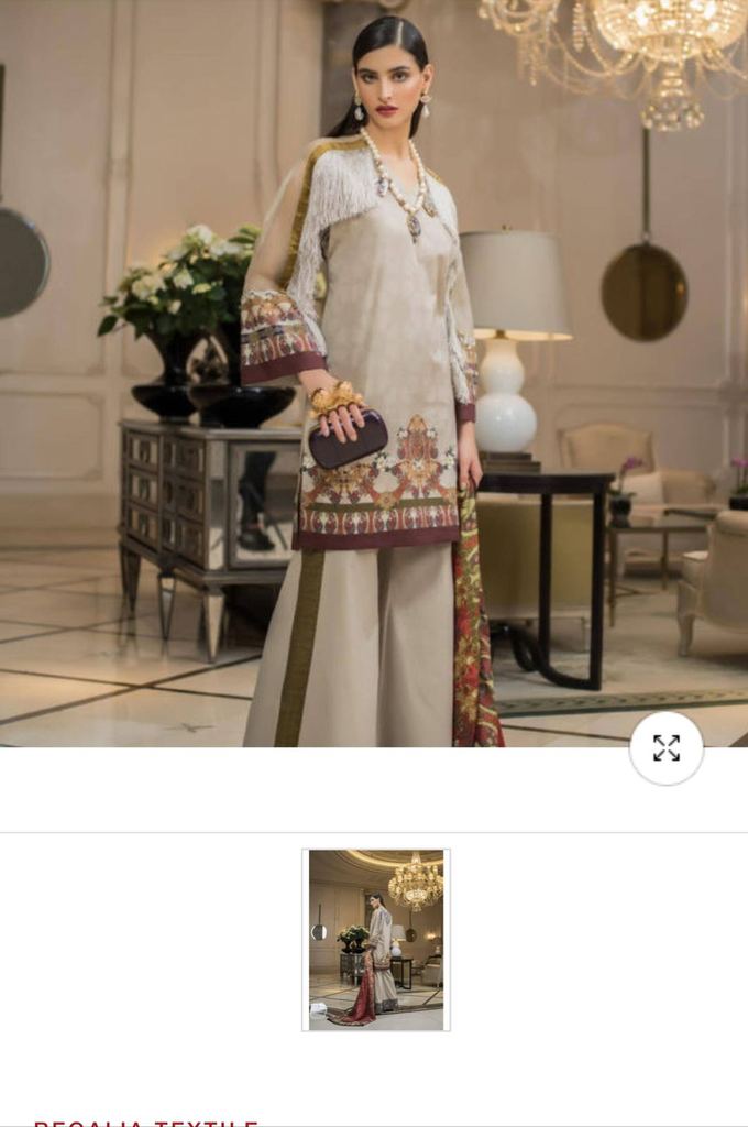 Jacket Style Designer Pakistani Lawn dress by Honey Waqar L 1540