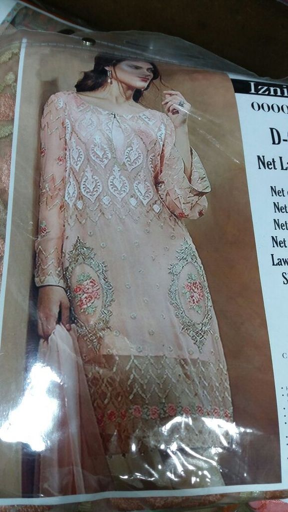 Modest Pakistani  Lawn Dress by Iznik  Net front Inner lawn 