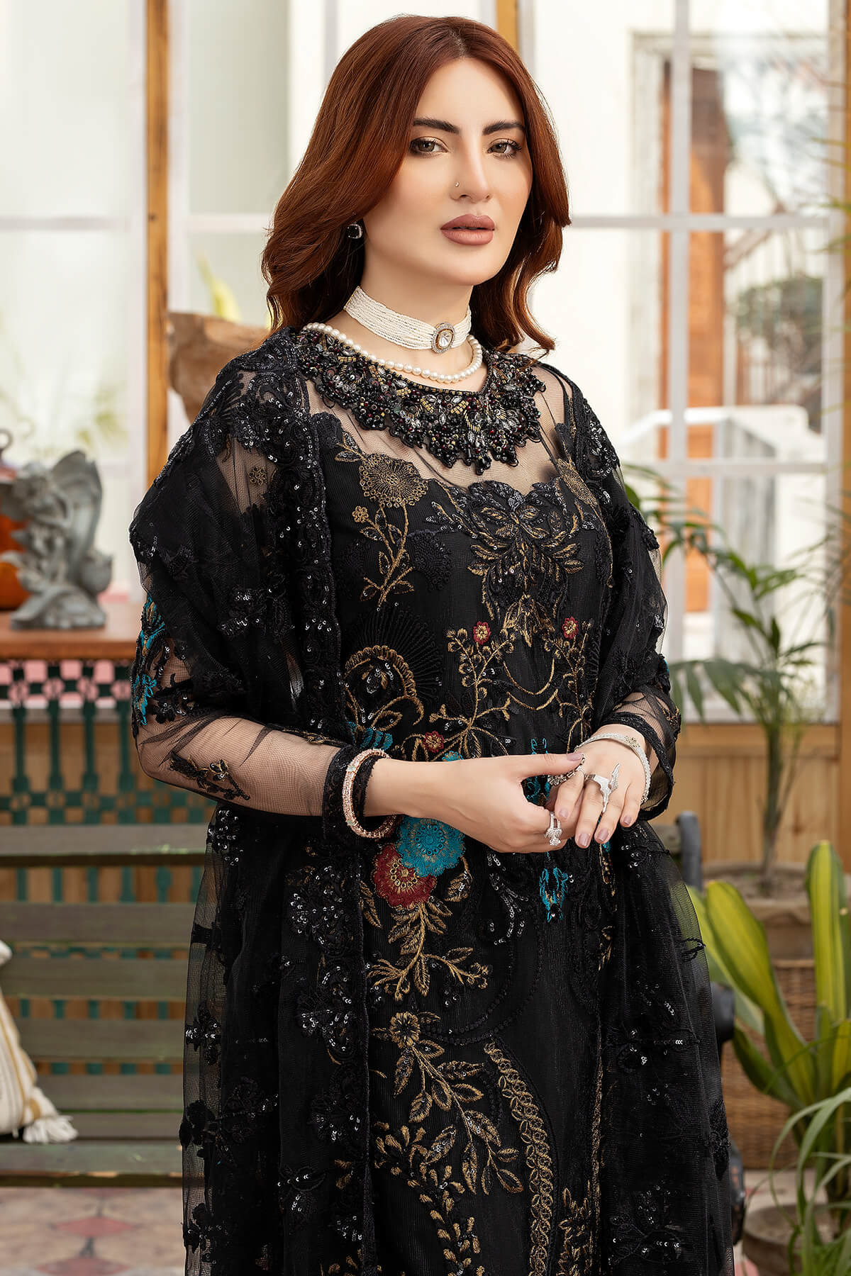Luxury Salwar Kameez Trouser Womens Embellished Pakistani Party Dress