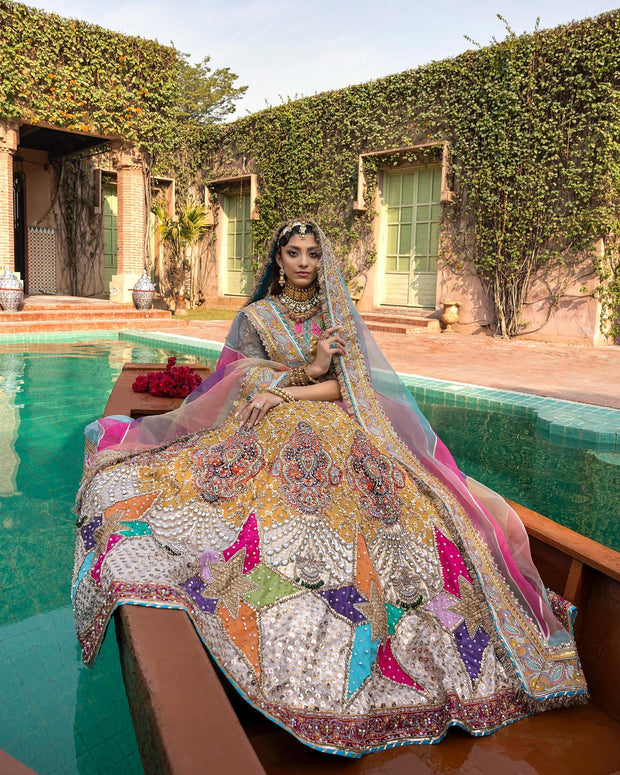 Multicolor Patchwork Lehenga Choli for Indian Bridal Wear 2022